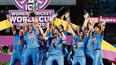 India defeated South Africa in the finals of the ICC Women's World Cup in Navi Mumbai on Sunday. (Photo: Rafiq Maqbool/AP) India defeated South Africa in the finals of the ICC Women's World Cup in Navi Mumbai on Sunday. (Photo: Rafiq Maqbool/AP)