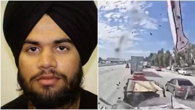 A 21-year-old truck driver, Jashanpreet Singh, is no longer facing DUI charges after a deadly eight-vehicle crash in Ontario. (HT_PRINT)