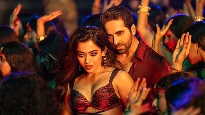 Is Thamma a hit or a flop? Rashmika Mandanna and Ayushmann Khurrana in a still from the film.