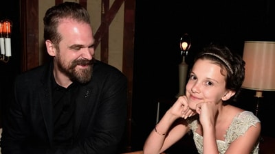David Harbour and Millie Bobby Brown David Harbour and Millie Bobby Brown