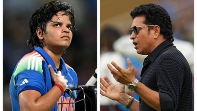 Shafali Verma and Sachin Tendulkar Shafali Verma and Sachin Tendulkar