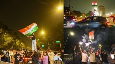 The Tiranga waved high and wide as residents of the Capital took to the streets in celebration. (Photo: Arvind Yadav/ HT) The Tiranga waved high and wide as residents of the Capital took to the streets in celebration. (Photo: Arvind Yadav/ HT)