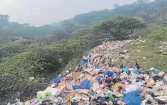Activists warn the dumping could poison groundwater and damage fragile forest zones. (HT) Activists warn the dumping could poison groundwater and damage fragile forest zones. (HT)