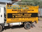 Fully funded by MCF, the vans operate under executive engineer Nitin Kadian to deliver quick, traffic-free road maintenance. (HT) Fully funded by MCF, the vans operate under executive engineer Nitin Kadian to deliver quick, traffic-free road maintenance. (HT)