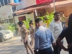 The incident occurred at around 3 pm on Tuesday near Maharana Pratap Garden, Bajirao Road, when Mayank and Abhijit were riding a two-wheeler towards Shivajinagar. (HT)