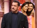 Salman Khan, Priyanka Chahar Chaudhary and Ankit Gupta Salman Khan, Priyanka Chahar Chaudhary and Ankit Gupta