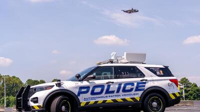 America’s first autonomous patrol vehicle, known as the Police Unmanned Ground vehicle (PUG) Patrol Partner. (Business Wire)