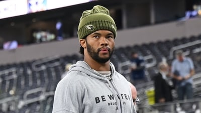 Arizona Cardinals quarterback Kyler Murray during warmups before the Dallas Cowboys game on MNF. (AP) Arizona Cardinals quarterback Kyler Murray during warmups before the Dallas Cowboys game on MNF. (AP)