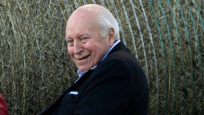 Former Vice President Dick Cheney watches he attends a primary Election Night gathering for his daughter, Rep. Liz Cheney (AP) Former Vice President Dick Cheney watches he attends a primary Election Night gathering for his daughter, Rep. Liz Cheney (AP)