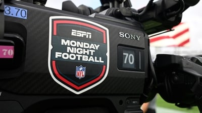 An ESPN Monday Night Football logo is viewed on a broadcast camera before an NFL football game. (AP) An ESPN Monday Night Football logo is viewed on a broadcast camera before an NFL football game. (AP)