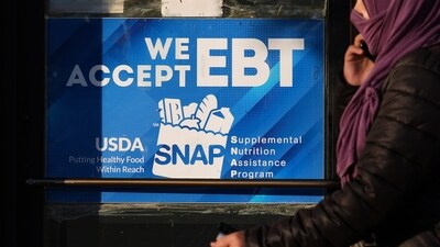 A SNAP EBT information sign is displayed at a bakery in Chicago. (Representational) (AP) A SNAP EBT information sign is displayed at a bakery in Chicago. (Representational) (AP)
