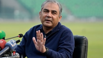 Chairman of Pakistan Cricket Board, Mohsin Naqvi, is unlikely to attend ICC meeting (AP) Chairman of Pakistan Cricket Board, Mohsin Naqvi, is unlikely to attend ICC meeting (AP)