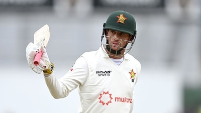 Sean Williams for Zimbabwe. (@cricbuzz/x.com)