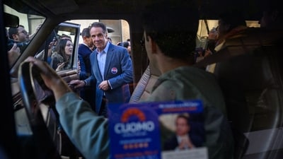 New York Independent mayoral candidate, former New York Gov. Andrew Cuomo enters a white ford bronco car after speaking to reporters and voting outside The High School of Art and Design on November 04, 2025 in New York City (Getty Images via AFP) New York Independent mayoral candidate, former New York Gov. Andrew Cuomo enters a white ford bronco car after speaking to reporters and voting outside The High School of Art and Design on November 04, 2025 in New York City (Getty Images via AFP)
