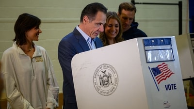 New York Independent mayoral candidate, former New York Gov. Andrew Cuomo votes at The High School of Art and Design on November 04, 2025 in New York City (Getty Images via AFP) New York Independent mayoral candidate, former New York Gov. Andrew Cuomo votes at The High School of Art and Design on November 04, 2025 in New York City (Getty Images via AFP)