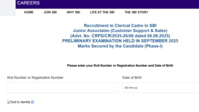 SBI Clerk Prelims Result 2025 OUT: The exam took place on September 20, 21, and 27, 2025, for 5,180 Junior Associate positions. Main Exam call letters will be available soon. (sbi.co.in) SBI Clerk Prelims Result 2025 OUT: The exam took place on September 20, 21, and 27, 2025, for 5,180 Junior Associate positions. Main Exam call letters will be available soon. (sbi.co.in)