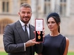 Sir David Beckham, with his wife Lady Victoria, after he was made a Knight Bachelor at an investiture ceremony at Windsor Castle. Sir David Beckham, with his wife Lady Victoria, after he was made a Knight Bachelor at an investiture ceremony at Windsor Castle.