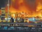 The fire broke out at Aura Garden Banquet (above) and Sekhon Palace on Panchkula Road on Saturday night. (HT File)