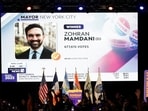 Supporters of Democratic candidate for New York City mayor Zohran Mamdani reacts to initial projections of his win.