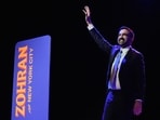 Zohran Mamdani reacts as he walks on stage to speak at a mayoral election night watch party, Tuesday, Nov. 4, 2025, in New York. Zohran Mamdani reacts as he walks on stage to speak at a mayoral election night watch party, Tuesday, Nov. 4, 2025, in New York.