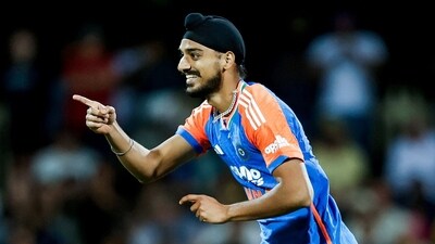 India's Arshdeep Singh celebrates the wicket of Australia's Marcus Stoinis during their 3rd T20I match, at Bellerive Oval in Hobart (@BCCI X) India's Arshdeep Singh celebrates the wicket of Australia's Marcus Stoinis during their 3rd T20I match, at Bellerive Oval in Hobart (@BCCI X)