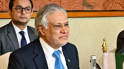 Pakistan's Foreign Minister Ishaq Dar was referring to the 2021 visit of the then-Inter-Services Intelligence Directorate (ISI) chief Lt Gen Faiz Hameed to Afghanistan (AFP File) Pakistan's Foreign Minister Ishaq Dar was referring to the 2021 visit of the then-Inter-Services Intelligence Directorate (ISI) chief Lt Gen Faiz Hameed to Afghanistan (AFP File)