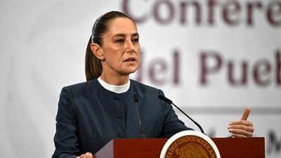 Mexico's President Claudia Sheinbaum speaks during a press conference in November 3, 2025. (AFP) Mexico's President Claudia Sheinbaum speaks during a press conference in November 3, 2025. (AFP)