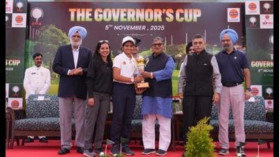 During the event, 10 golf coaches were honoured for their contribution to nurturing young talent (HT Photo) During the event, 10 golf coaches were honoured for their contribution to nurturing young talent (HT Photo)