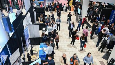 Jobseekers at an Aviation Career Fair in Montreal, Quebec, Canada. (Bloomberg) Jobseekers at an Aviation Career Fair in Montreal, Quebec, Canada. (Bloomberg)