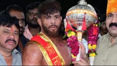 Maharashtra Kesari wrestler Sikandar Sheikh’s story reflects the complex web where sports, crime, and politics intersect. (HT) Maharashtra Kesari wrestler Sikandar Sheikh’s story reflects the complex web where sports, crime, and politics intersect. (HT)