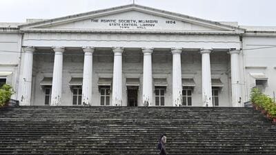 Mumbai, India - Sept. 25, 2025: Asiatic Library at Fort in Mumbai, India, on Thursday, September 25, 2025. (Photo by Anshuman Poyrekar/Hindustan Times) (Anshuman Poyrekar/HT Photo) Mumbai, India - Sept. 25, 2025: Asiatic Library at Fort in Mumbai, India, on Thursday, September 25, 2025. (Photo by Anshuman Poyrekar/Hindustan Times) (Anshuman Poyrekar/HT Photo)