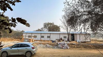 Site office of the Global City located at Gurugram-Pataudi road. (Parveen Kumar/HT)