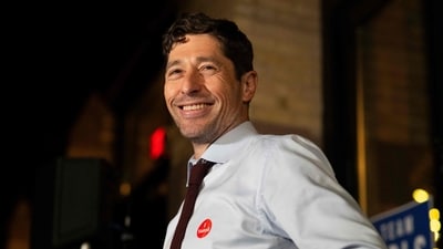 Minneapolis Mayor Jacob Frey speaks at an Election Night party in Minneapolis, Minnesota. (Getty Images via AFP) Minneapolis Mayor Jacob Frey speaks at an Election Night party in Minneapolis, Minnesota. (Getty Images via AFP)