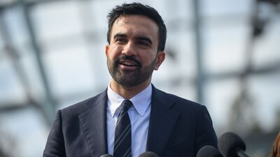 Mayor-Elect Zohran Mamdani speaks during a press conference at the Unisphere in Flushing Meadows Corona Park (Getty Images via AFP) Mayor-Elect Zohran Mamdani speaks during a press conference at the Unisphere in Flushing Meadows Corona Park (Getty Images via AFP)