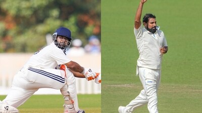 Rishabh Pant and Mohammed Shami (PTI) Rishabh Pant and Mohammed Shami (PTI)