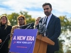 Mayor-Elect Zohran Mamdani speaks during a press conference at the Unisphere in Flushing Meadows Corona Park on November 05 Mayor-Elect Zohran Mamdani speaks during a press conference at the Unisphere in Flushing Meadows Corona Park on November 05