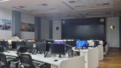 A nearly deserted Safe City control room with all camera feeds showing “offline” status. (HT ) A nearly deserted Safe City control room with all camera feeds showing “offline” status. (HT )