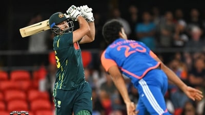 Shivam Dube made a strong comeback, dismissing Tim David right after conceding a six, swinging the momentum decisively in India’s favor. (AP) Shivam Dube made a strong comeback, dismissing Tim David right after conceding a six, swinging the momentum decisively in India’s favor. (AP)