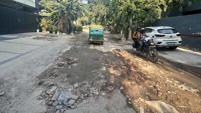 An MCG official said that multiple tenders have been floated for different categories of roads in the sector. (Parveen Kumar/HT) An MCG official said that multiple tenders have been floated for different categories of roads in the sector. (Parveen Kumar/HT)