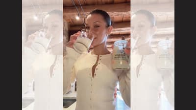 Bella Hadid’s morning routine includes 14 vitamins and sea moss gel. Bit much, no? (TIKTOK/@BABYBELLA777) Bella Hadid’s morning routine includes 14 vitamins and sea moss gel. Bit much, no? (TIKTOK/@BABYBELLA777)