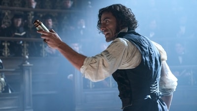 Oscar Isaac in a still from Frankenstein