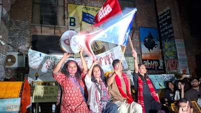 The Left Unity bagged all the four posts in the JNUSU election. (X/AISA Jharkhand) The Left Unity bagged all the four posts in the JNUSU election. (X/AISA Jharkhand)
