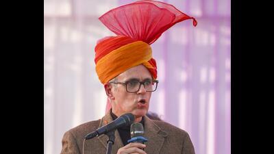 J&K CM Omar Abdullah during a rally in Nagrota on Thursday. (PTI) J&K CM Omar Abdullah during a rally in Nagrota on Thursday. (PTI)