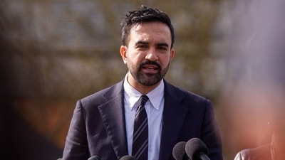 Zohran Mamdani, mayor-elect of New York, speaks to members of the media at Flushing Meadows Corona Park in the Queens borough of New York. (Bloomberg) Zohran Mamdani, mayor-elect of New York, speaks to members of the media at Flushing Meadows Corona Park in the Queens borough of New York. (Bloomberg)