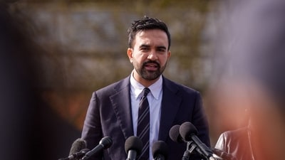 Zohran Mamdani, mayor-elect of New York, speaks to members of the media at Flushing Meadows Corona Park in the Queens borough of New York. (Bloomberg) Zohran Mamdani, mayor-elect of New York, speaks to members of the media at Flushing Meadows Corona Park in the Queens borough of New York. (Bloomberg)