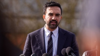 Zohran Mamdani condemns swastikas drawn at NYC school (Photographer: Adam Gray/Bloomberg) (Bloomberg) Zohran Mamdani condemns swastikas drawn at NYC school (Photographer: Adam Gray/Bloomberg) (Bloomberg)