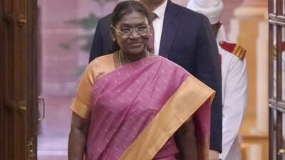 President Droupadi Murmu at Rashtrapati Bhavan in New Delhi on Thursday (PTI) President Droupadi Murmu at Rashtrapati Bhavan in New Delhi on Thursday (PTI)