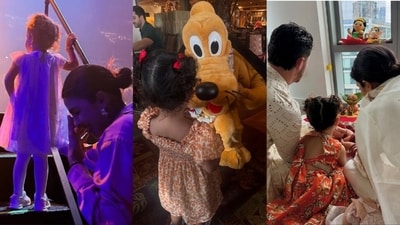 Nick Jonas shared adorable photos with Priyanka Chopra and Malti. Nick Jonas shared adorable photos with Priyanka Chopra and Malti.