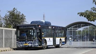 The delivery of buses was delayed due to litigation, said officials. (Parveen Kumar/HT) The delivery of buses was delayed due to litigation, said officials. (Parveen Kumar/HT)