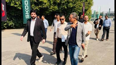The team later toured the BIC, accompanied by Yeida officials, to evaluate the track’s readiness to host a Super Formula round. (HT Photos)